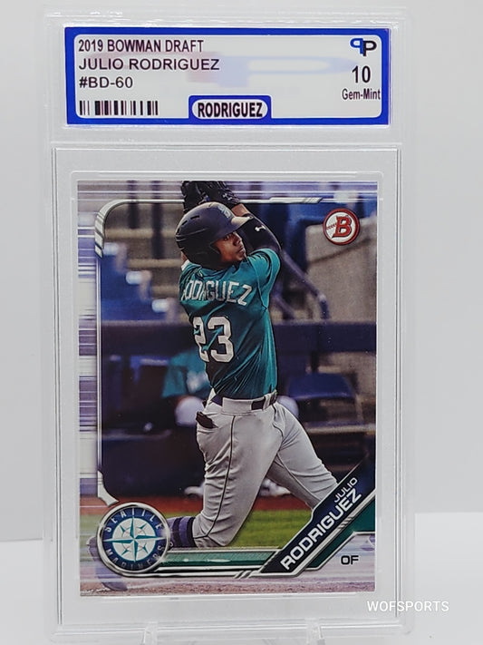 2019 Bowman Draft Julio Rodriguez #BD-60 Seattle Mariners Parish 10 Gem Mint