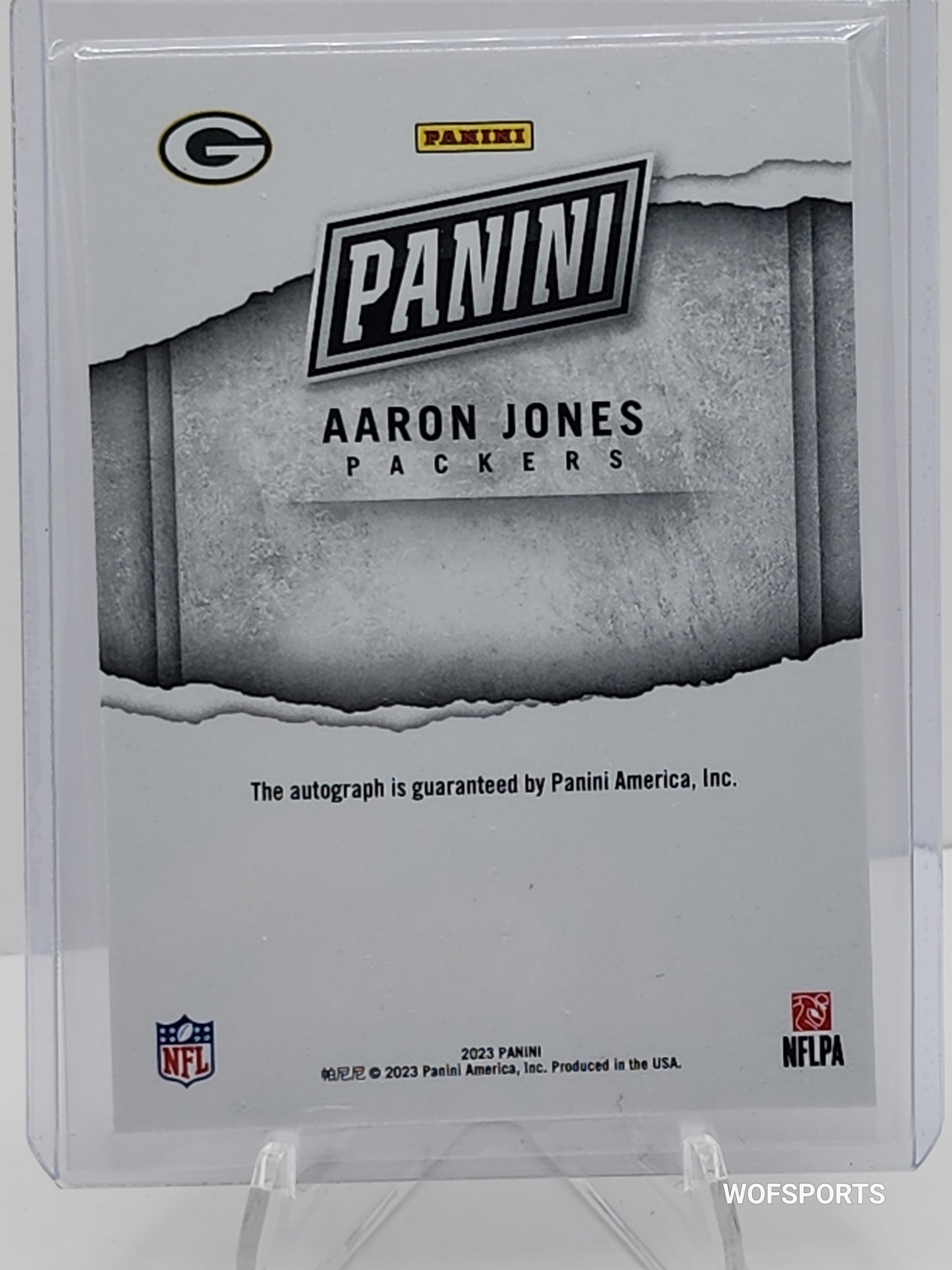 2023 Panini The National Patch Signature Aaron Jones 7/25 Green Bay Packers
