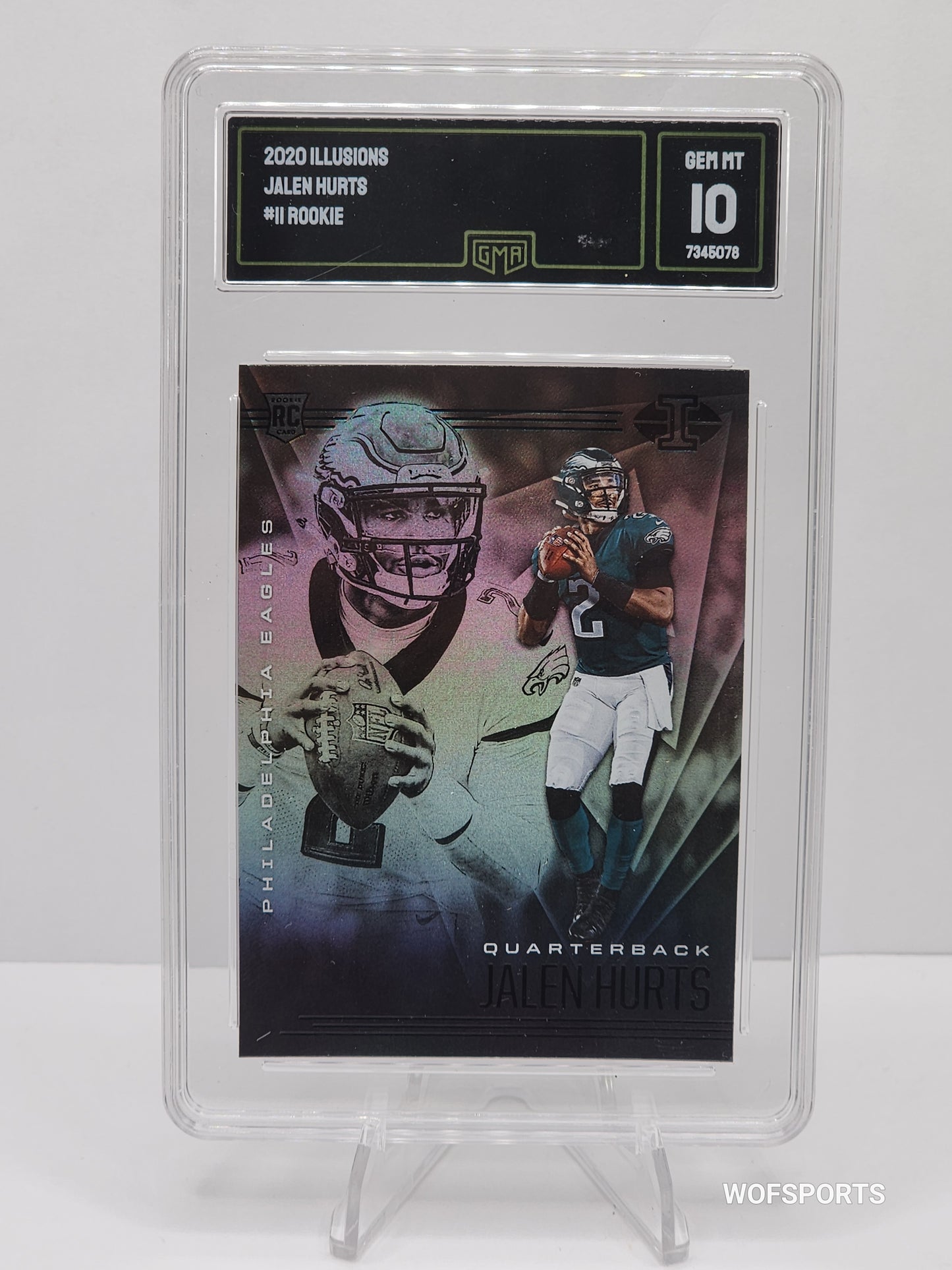 2020 Panini Illusions Rookie Jalen Hurts RC #11 Philadelphia Eagles GMA 10 Gem Mint