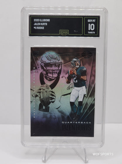 2020 Panini Illusions Rookie Jalen Hurts RC #11 Philadelphia Eagles GMA 10 Gem Mint