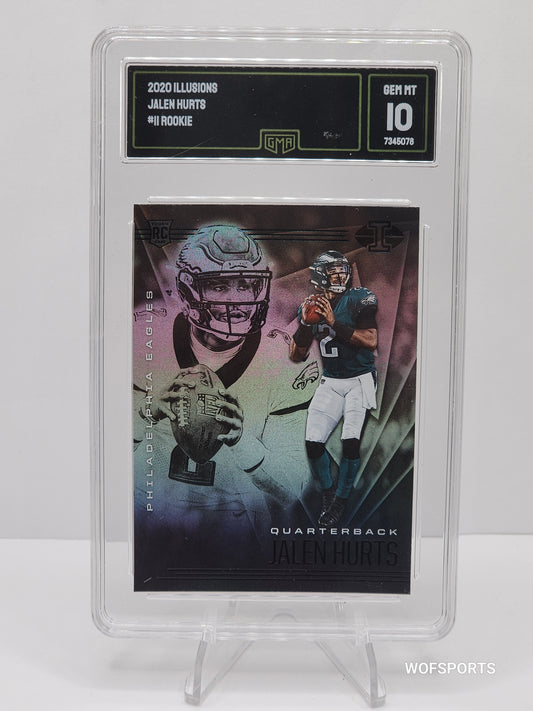 2020 Panini Illusions Rookie Jalen Hurts RC #11 Philadelphia Eagles GMA 10 Gem Mint