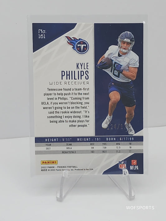 2022 Panini Phoenix Rookie Lava /175 Kyle Philips #161 Tennessee Titans