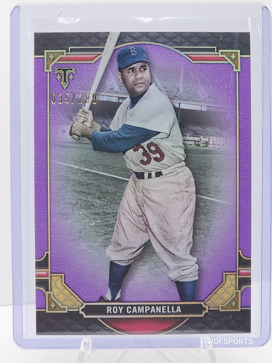 2022 Topps Triple Threads #23 Roy Campanella Purple 35/299