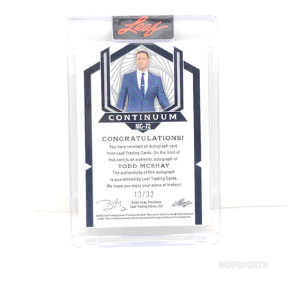 2023 Leaf Continuum Auto 13/32 Todd Mcshay MC-72