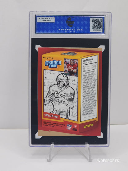 2022 Panini Donruss Joe Montana Crunch Time #CT-11 San Francisco 49ers ISA 9 Mint