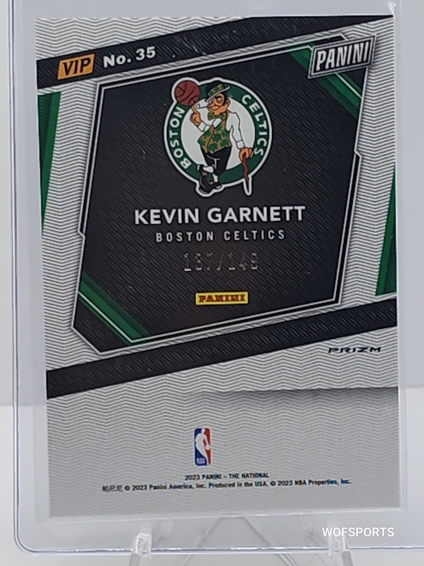 2023 Panini VIP NATIONAL CONVENTION Blue Cracked Ice 137/149 KEVIN GARNETT #35 Boston Celtics
