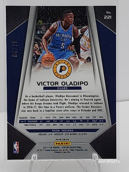 2017-18 Panini Prizm Purple Prizm #221 Victor Oladipo 4/75