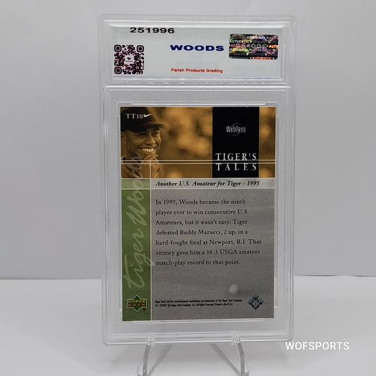 2001 Upper Deck Tiger's Tail Tiger Woods #10 Parish 9 Mint