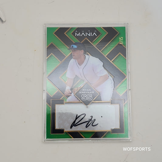 2023 Wild Card Auto Mania 1/15 Ryan Kreidler #AM-SQ66 Detroit Tigers