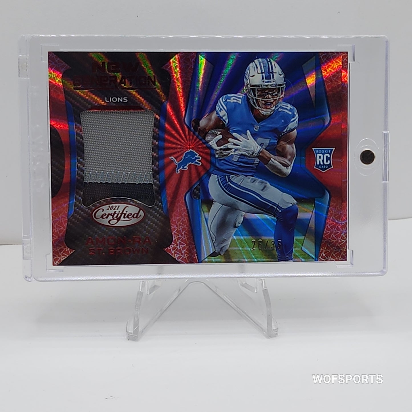 2021 Panini Certified Rookie Patch 26/35 Amon-Ra St. Brown RC #NG-28 Lions