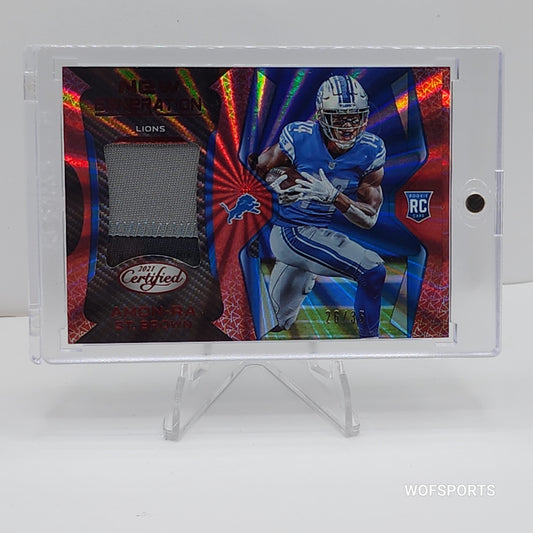 2021 Panini Certified Rookie Patch 26/35 Amon-Ra St. Brown RC #NG-28 Lions