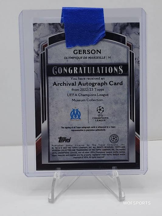 2022-23 Topps Uefa Museum Collection Auto 206/299 Gerson Midfielder #AA-G