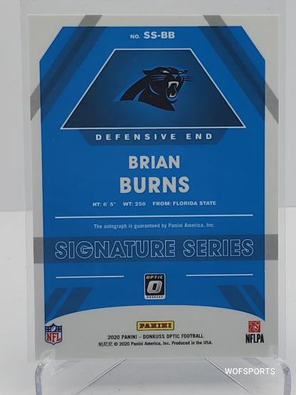 2020 Panini Donruss Optic Signature Series Brian Burns Auto #SS-BB