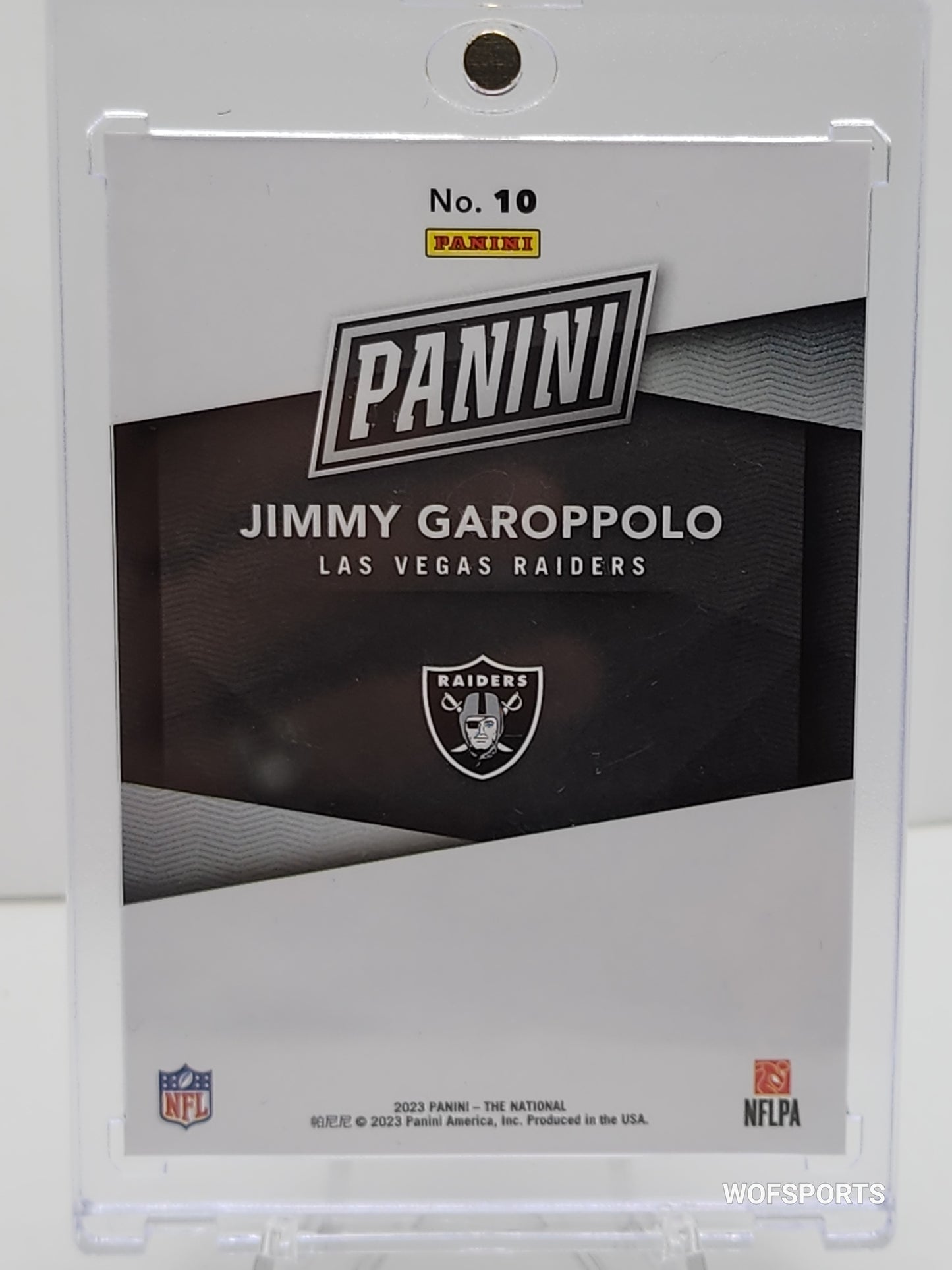 2023 Panini National Case Breaker #10 Jimmy Garoppolo 177/199 Las Vegas Raiders