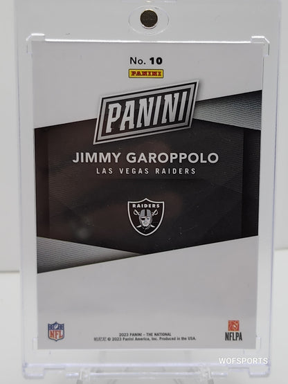 2023 Panini National Case Breaker #10 Jimmy Garoppolo 177/199 Las Vegas Raiders