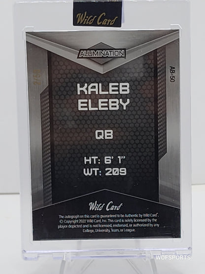 2022 WILD CARD ALUMINATION RAINBOW BOARD BLACK AUTOGRAPH KALEB ELEBY #2/50