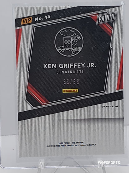 2023 Panini VIP NATIONAL CONVENTION Green Cracked Ice 33/99 Ken Griffey Jr. #44 Cincinnati Reds