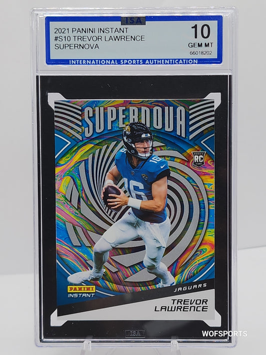2021 Panini Instant Supernova Trevor Lawrence Rookie  1/3357 #S10 Jaguars RC ISA 10
