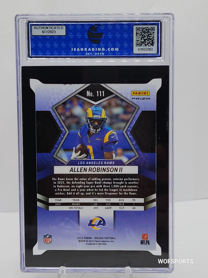 2022 Panini Mosaic Genesis Mosaic #111 Allen Robinson II ISA 9 Mint