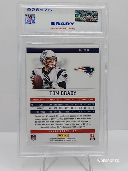 2013 Panini Rookies and Stars #59 Tom Brady New England Patriots Parish 9 Mint