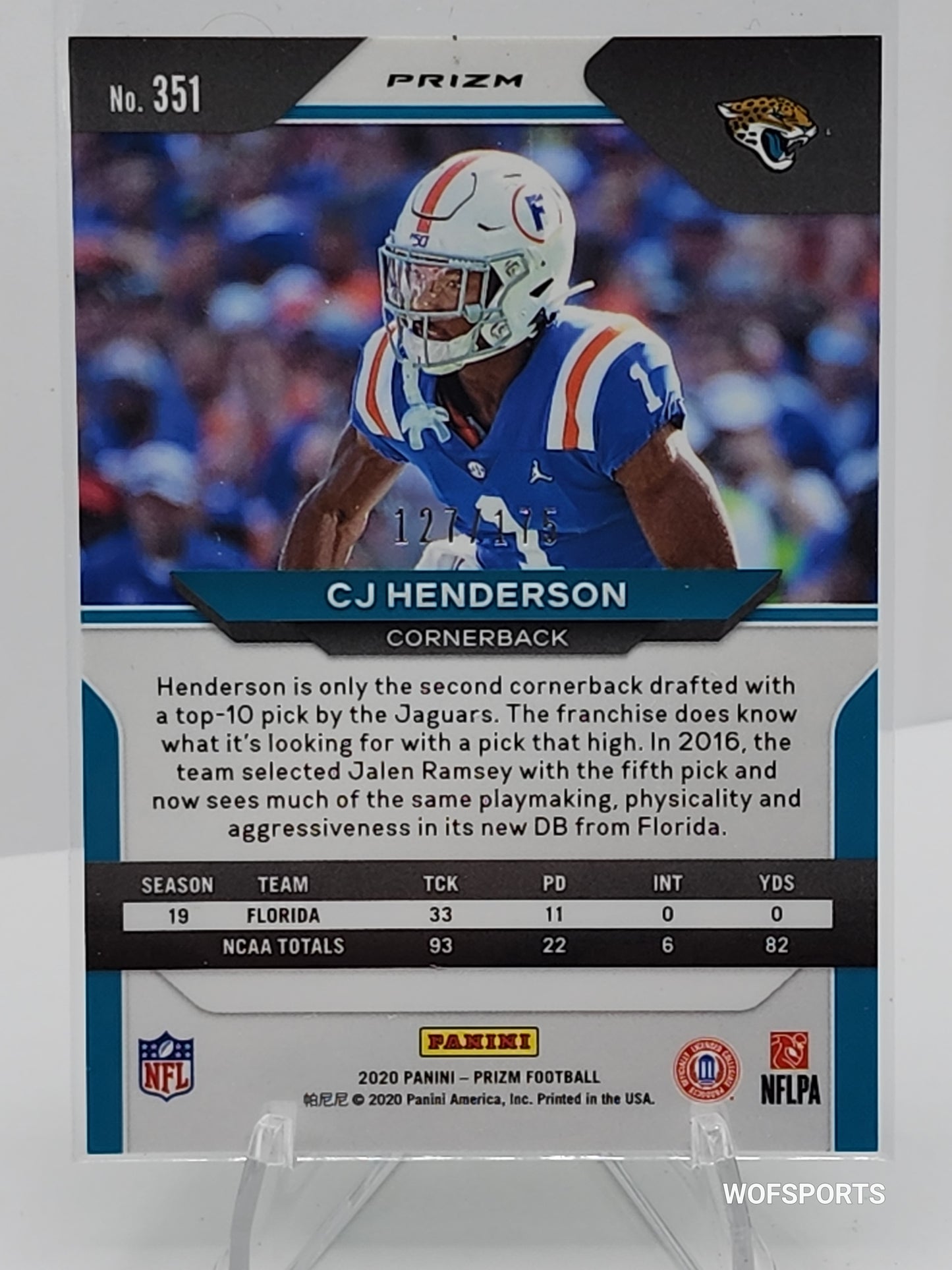 2020 Panini Prizm Neon Green Pulsar 127/175 CJ Henderson #351 Rookie