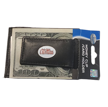 Mississippi Ole Miss Rebels Leather Cash & Cardholder