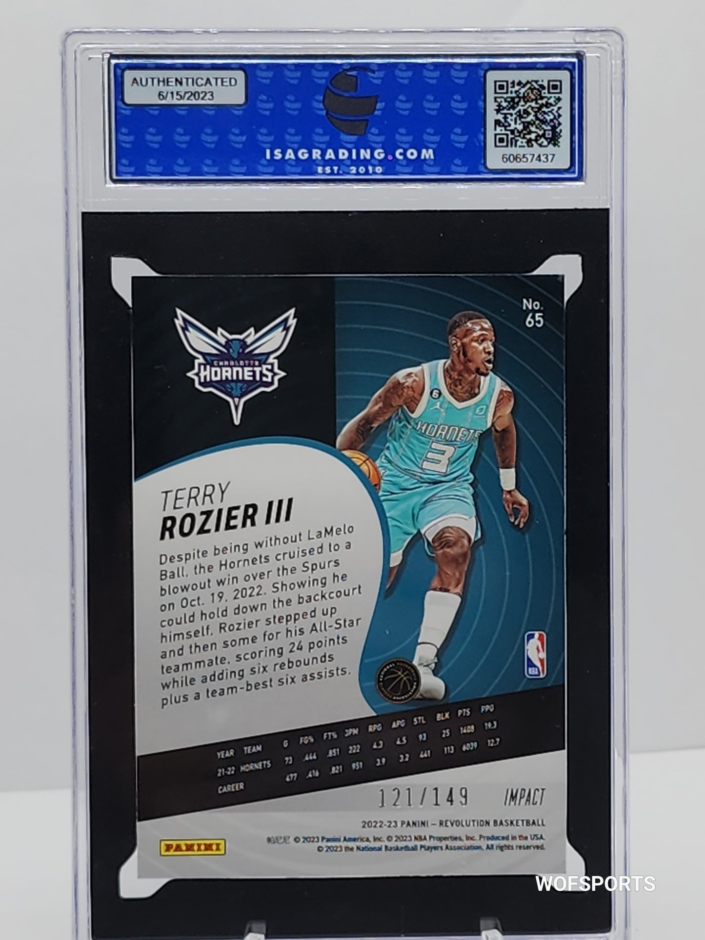 2022-23 Panini Revolution Impact #65 Terry Rozier III /149 ISA Gem Mint 10