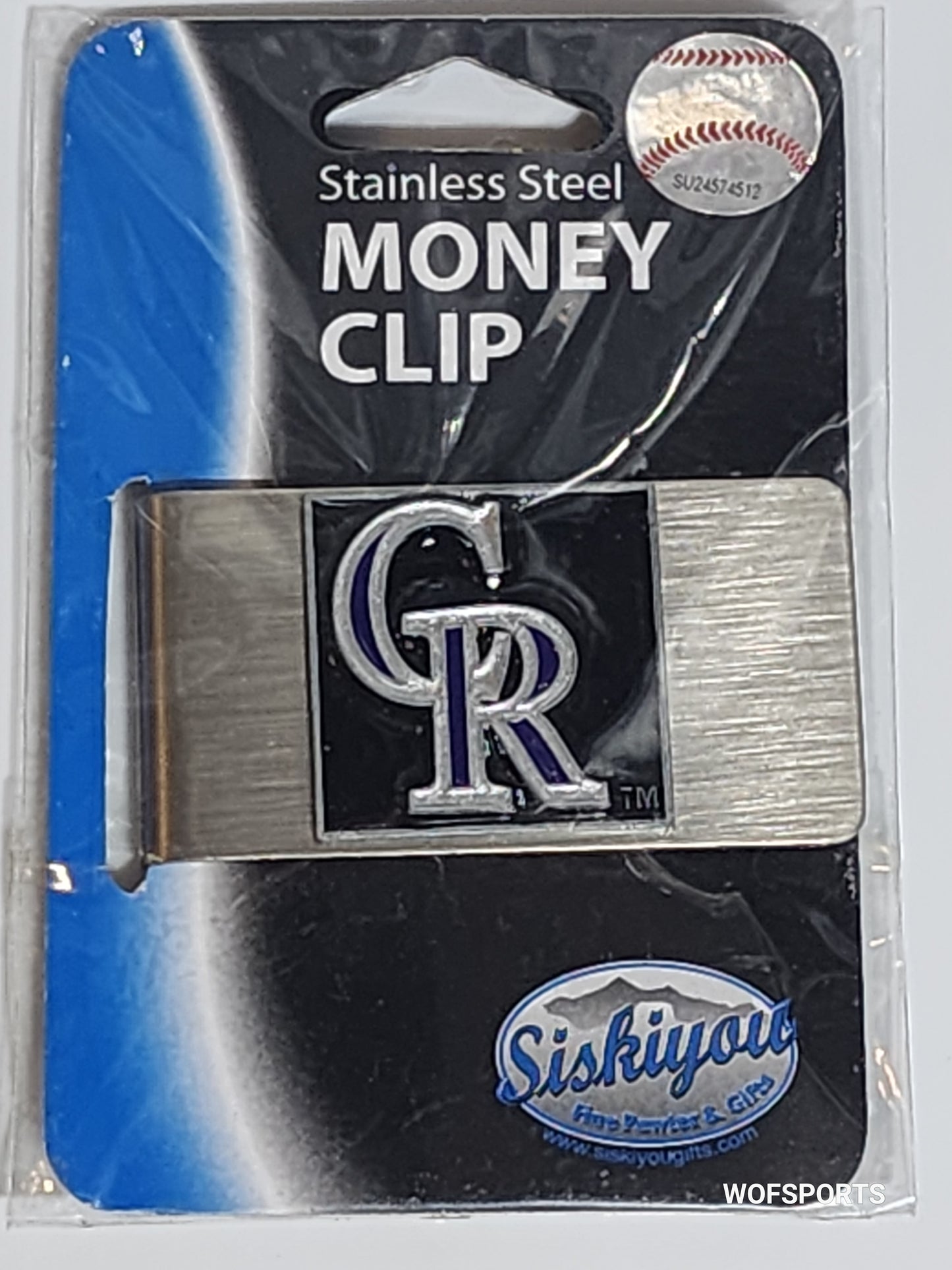 Colorado Rockies Stainless Steel Money Clip