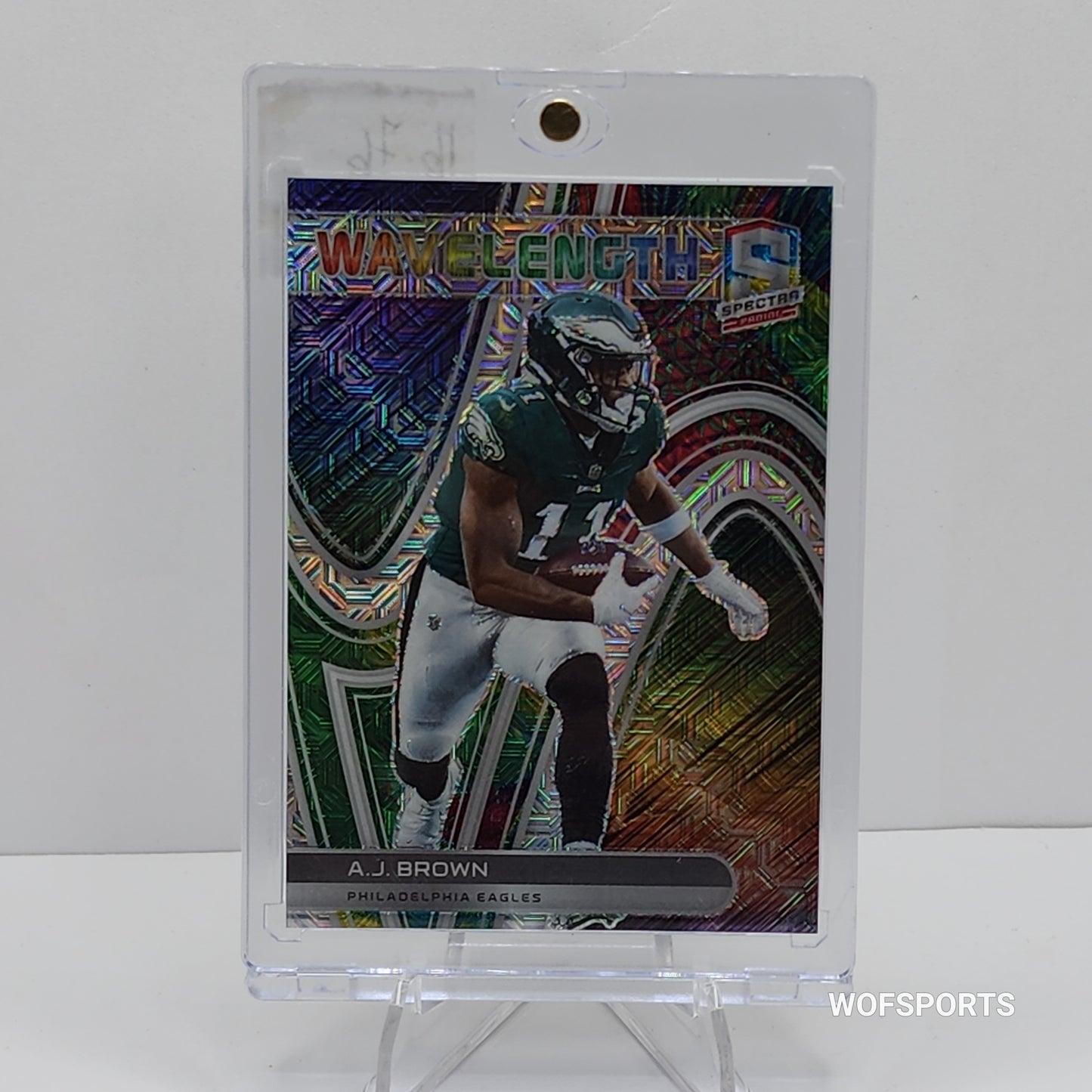 A.J Brown #WVE-20 - 2022 Panini Prizm Spectra Wavelength Meta Prizm 8/25 Eagles