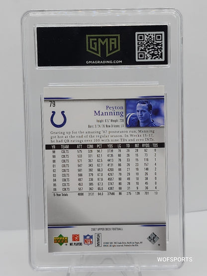 2007 Upper Deck Peyton Manning Indianapolis Colts #79 GMA 9 Mint
