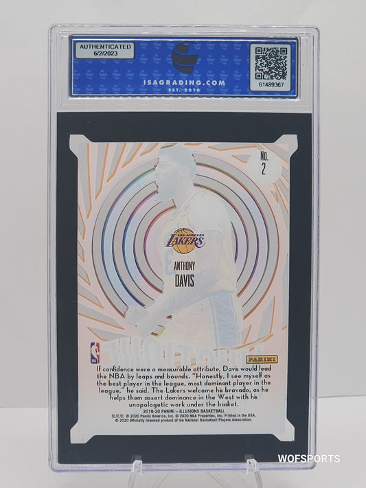 2019 Panini Illusions Mystique Orange Anthony Davis #2 ISA 9 Mint Los Angeles Lakers