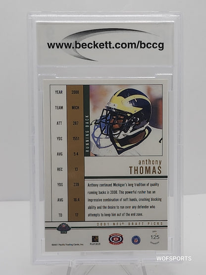 2001 Pacific Dynagon Anthony Thomas Rookie BCCG 9.0 Mint. Rare