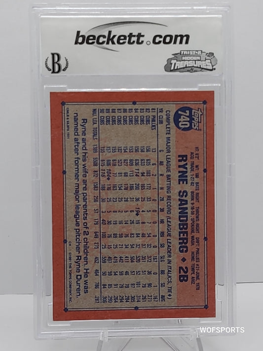 1991 Topps Ryne Sandberg #740 Chicago Cubs BCCG 9 Mint