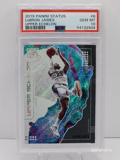 2019 Panini Status Upper Echelon #6 LeBron James LA Lakers PSA 10