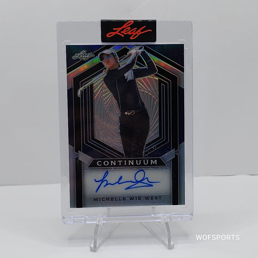 Michelle Wie West 2023 Leaf Continuum Autograph Auto #'d 36/42 - LPGA Tour Golf