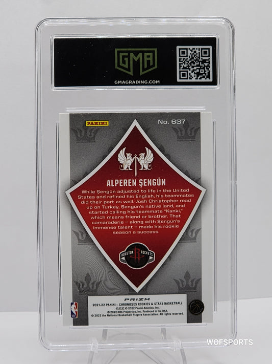 Alperen Sengun RC 2021-22 Chronicles Rookies & Stars Crusade #637 Rockets GMA 10 GEM Mint