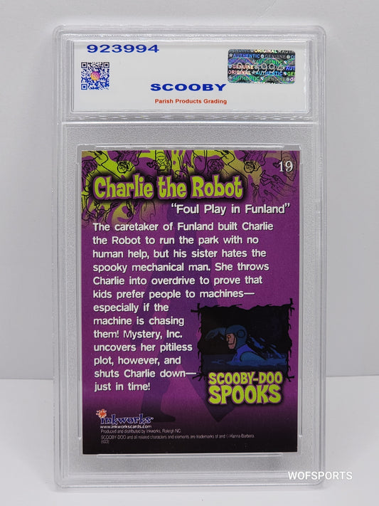 2003 Inkworks Scooby-Doo Mysteries & Monsters #19 - Charlie the Robot Parish Gem Mint 10