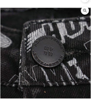 تحميل الصورة إلى عارض المعرض، Homme + Femme Men's All over Logo Pan Slim fit Stretch Denim Jeans SZ. 38
