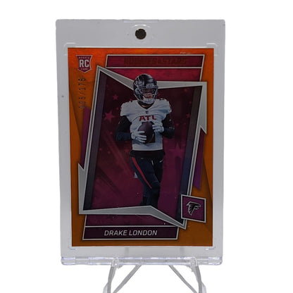 2022 Rookies and Stars Drake London Orange RC 5/175 #112 Jersey Number