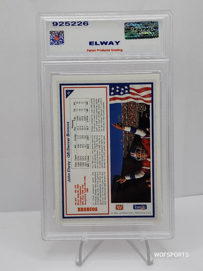 1992 AW Sports John Elway #88 New England Patriots Parish 9 Mint