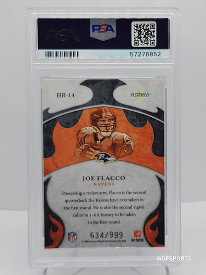 2008 Score Select Hot Rookies 633/999 Joe Flacco #HR-14 Rookie RC PSA 9 Mint