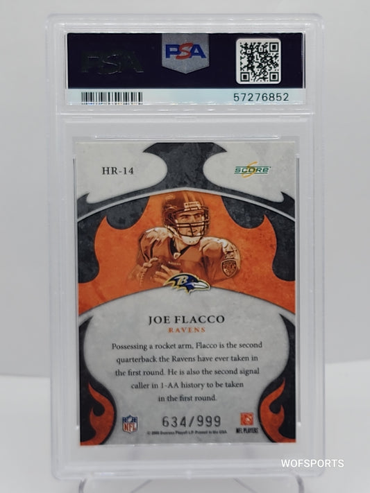 2008 Score Select Hot Rookies 633/999 Joe Flacco #HR-14 Rookie RC PSA 9 Mint