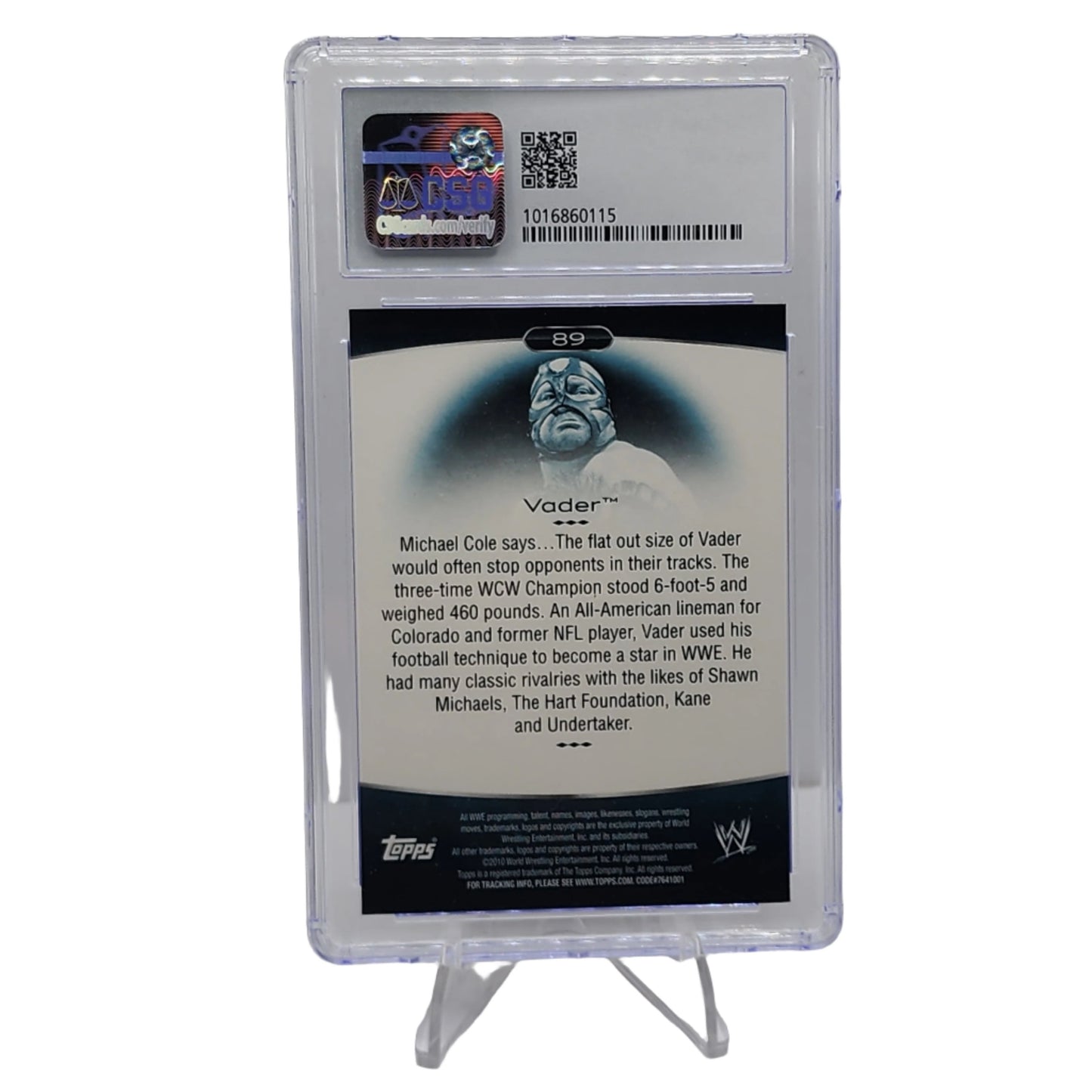 2010 Topps WWE Platinum #89 Vader CSG 8.5