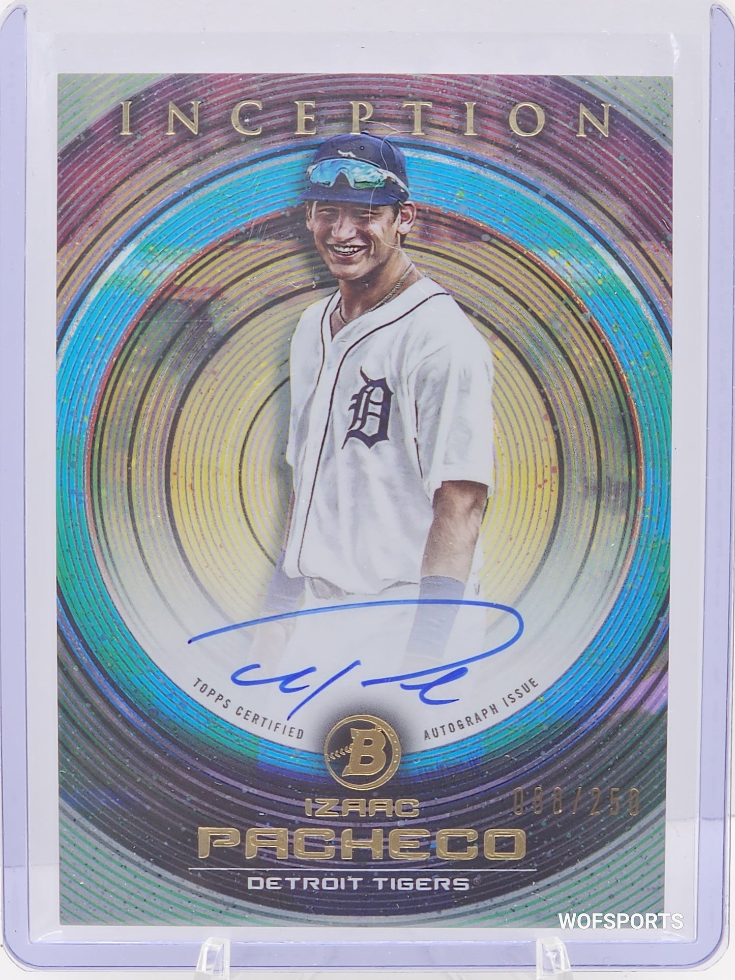 2022 Bowman Inception Auto 88/250 Izaac Pacheco #PA-IP Detroit Tigers