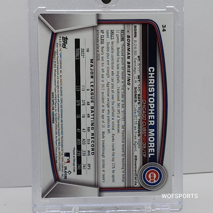 2023 Bowman Fuchsia /299 Christopher Morel #34 Rookie RC Chicago Cubs