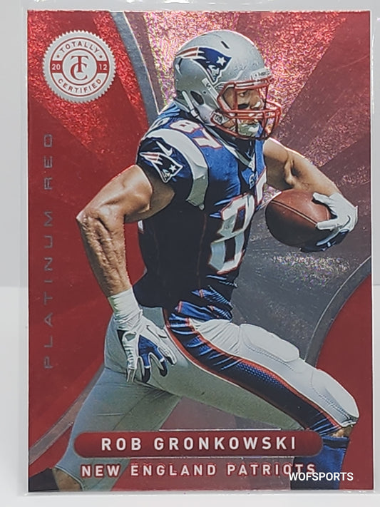 2012 Panini Totally Certified Platinum Red #87 Rob Gronkowski New England Patriots