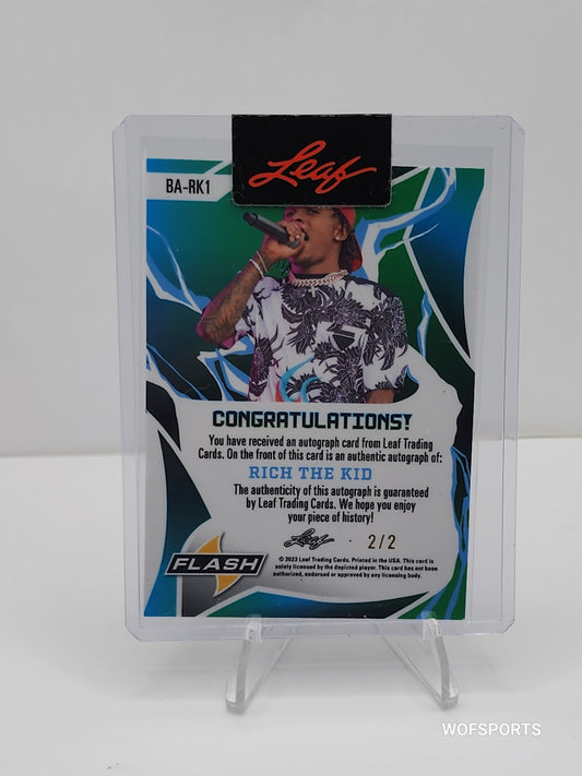 Leaf Flash Auto 2/2 Rich The Kid #BA-RK1