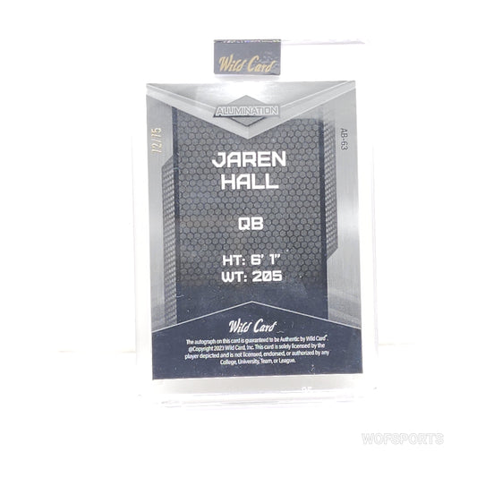 2023 Wild Card Alumination Auto 72/75 Jaren Hall #AB-63 VIKINGS