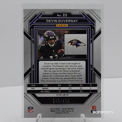 2022 Panini Pandora Prizm DEVIN DUVERNAY #22 Premium /400