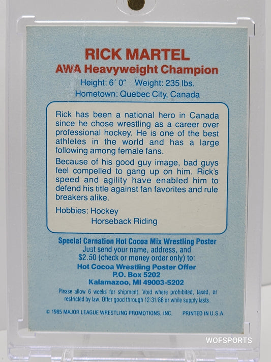 1985 Major League Wresting Cards Rick Martel 1986 AWA Heavyweight Champion